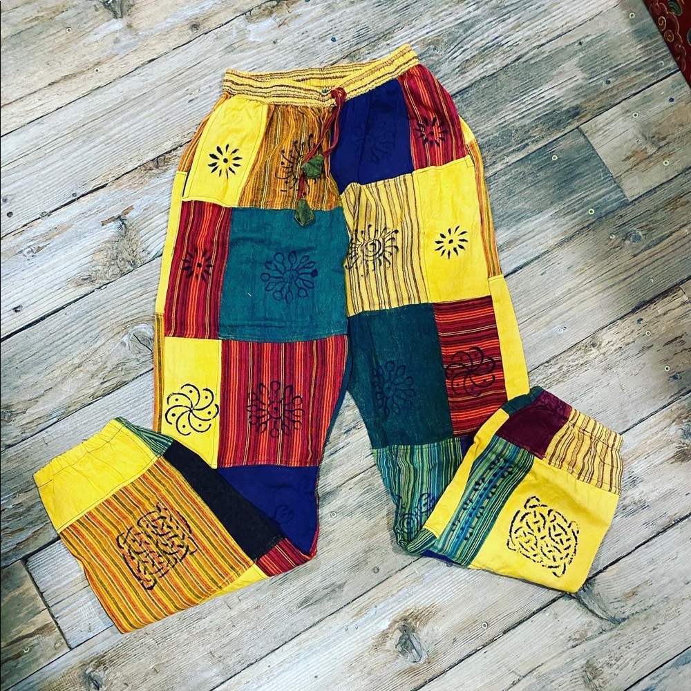Boho Hippie Patchwork Pants - image 1